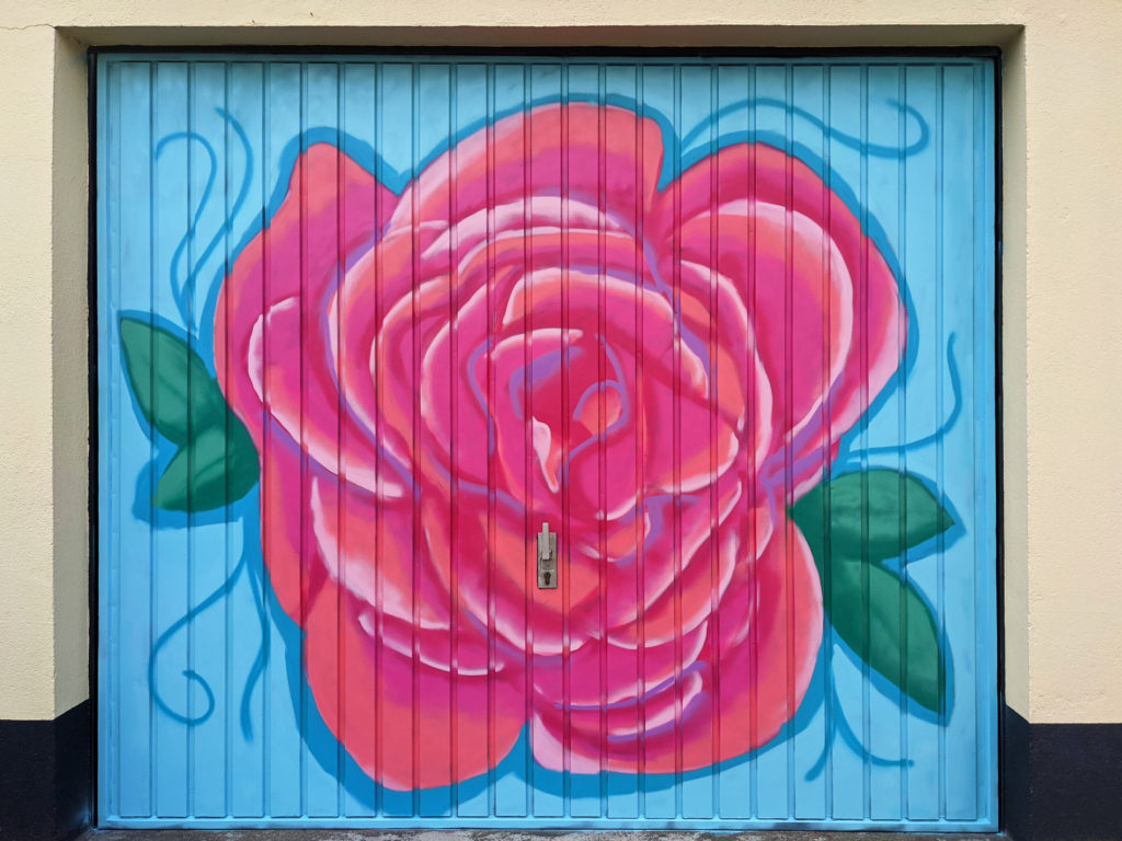 Blume-Garagenwand-Bremen-Graffiti-Street Art